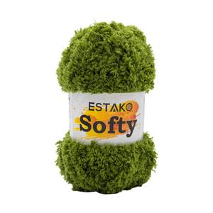 lot 6127 image: Estako Softy 100% Polyester Chunky Bulky #5 Yarn, Grass