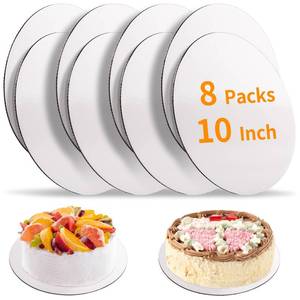 lot 6141 image: WINKIO Cake Boards 10 Inch Round Cardboard Cake Rounds 8 Pcs