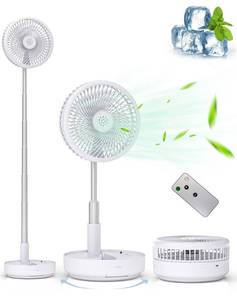 lot 7538 image: Primevolve Portable Rechargeable Oscillating Fan with Remote
