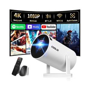 lot 7547 image: Coolid C2 Mini Projector 1080P WiFi 6 Bluetooth 5.4 Auto Keystone White