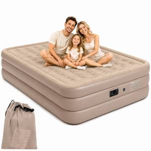 lot 7550 image: SUNNYFEEL Queen Air Mattress with Built-In Pump, 18-Inch Raised, 800 lb