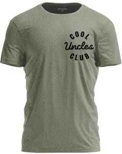 lot 8015 image: TeeUnion Cool Uncles Club Graphic T-Shirt Military Green Pocket, Med
