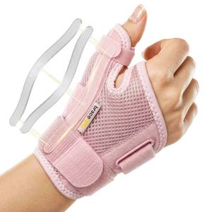 lot 8027 image: BraceUP Thumb Splint Brace CMC Spica Left Right Hand Pink