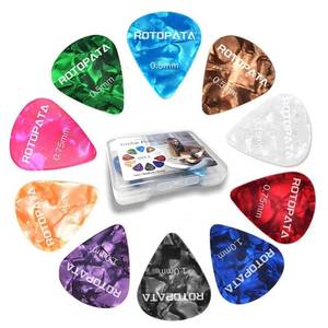 lot 8034 image: ROTOPATA Guitar Picks 15 Pack Assorted Thickness with Organizer Box
