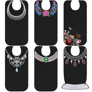 lot 8042 image: Janmercy Adult Bibs for Women 6 Pack Washable Waterproof Crumb Catcher