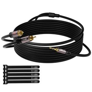 lot 8063 image: Kxable 3.5mm to 2 RCA Stereo Audio Cable 15FT Aux Y-Splitter