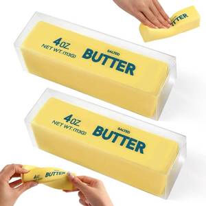 lot 8087 image: Butter Squishy Fidget Toy, Slow Rising PU Foam, 2 Pack