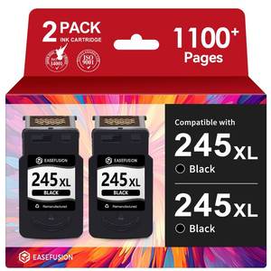lot 10262 image: EaseFusion 245XL Ink Cartridges Replacement for Canon 245XL Black Ink PG-245XL PG245XL PG-245, Work with PIXMA MG2522 MX490 TR4520 TS202 TR4522 TS3122 TR4500 TS3300 Printer (2Pack)