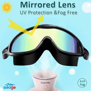 lot 10271 image: Kids Goggles for Swimming 1 Pack No Leaking Anti-Fog Outer Eye Fit with Wide View UV Protection Crystal Clear Watertight Swim Goggles with nose cover Suitable for Children Youth Boys Girls Age 3 to 14