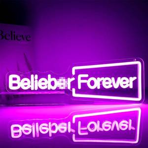 lot 10275 image: Believe Forever Neon Sign, Wall Decor for Party Decorations & Bedroom Decor