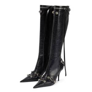 lot 10284 image: Oiamenne Knee High Boots for Women Pointed Toe Stiletto Heel Boots, 9.5 Size