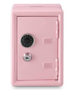 lot 10292 image: Younion Mini Money Safe and Cash Lock Box, 4.6x 4.2x 6.9 Pink