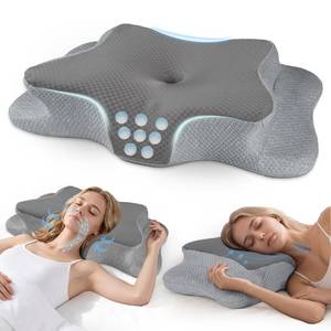 lot 13318 image: CHxxy Cervical Neck Pillow Memory Foam Contour Pillow with Removable Insert