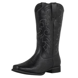 lot 13323 image: SheSole Womens Cowboy Boots Square Toe Black US 8