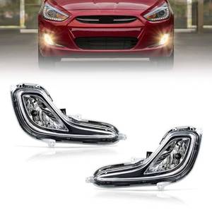 lot 13325 image: OLDANI Fog Light Pair Hyundai Accent 2012-2017 OEM 922011R010 922021R000