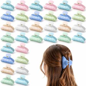 lot 13352 image: Oqqlin 32 Pcs Large Acrylic Hair Claw Clips 3.15 Inch Colorful Bulk