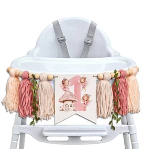 lot 14054 image: ZAIBIANHAO Fairy First Birthday High Chair Banner