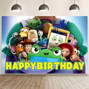lot 14096 image: Famiresang Toy Story 5 Birthday Party Photo Backdrop 39 x 59 Inches