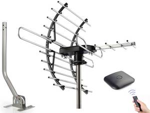 lot 17518 image: Pibidi Amplified TV Antenna 360° Remote Rotation UHD-3942