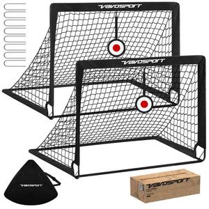 lot 17523 image: VAVOSPORT 2 Pack Kids Pop Up Soccer Goals 4x3 FT