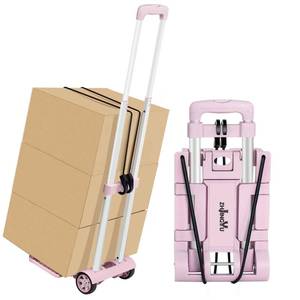 lot 17528 image: ZHJINGYU Folding Hand Truck Dolly Pink 70 lb Capacity