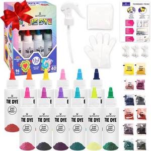lot 17529 image: Winsons Tie Dye Kit 12 Colors Fabric Dye Set