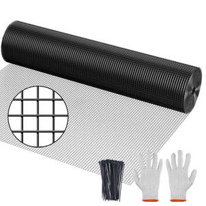 lot 17530 image: URBANVISTA Black Vinyl Coated Hardware Cloth 16 In x 10 Ft 19 Ga 12 In Mesh