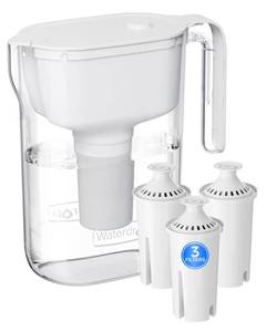 lot 17540 image: Waterdrop Water Filter Pitcher 7-Cup White with 3 Filters PT-11W