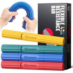 lot 17987 image: FitBeast Hand Exerciser Bars 4 Piece Set Yellow Green Blue Red