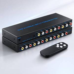 lot 18187 image: Koopman-Tech RCA Switch Box 4 In 3 Out AV Splitter with Remote Control