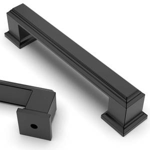 lot 18194 image: Asidrama Matte Black Kitchen Cabinet Handles 3.75 Inch 5 Pack