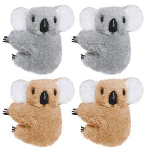 lot 18207 image: Haakong Koala Clip Pencil Topper Buddy 4 Pcs Grey and Khaki