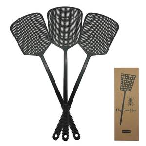 lot 18209 image: MUTOOZ Fly Swatters 3 Pack Manual Flexible Heavy Duty Black