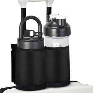 lot 18215 image: XBagSJ Luggage Travel Cup Holder for Suitcases Carry-On Beverage Black