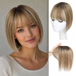 lot 18239 image: LittleLika Real Human Hair Topper for Women 10 Inch Swiss Base 1.06 oz 4T427