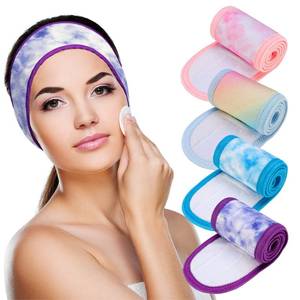 lot 18242 image: Denfany Spa Headband Terry Cloth Adjustable 24 Inch 4 Pack