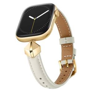 lot 18245 image: WFEAGL Slim Leather Band for Apple Watch 38mm40mm41mm42mm Womens