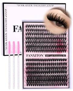 lot 18268 image: FANXITON DIY Lash Extension Kit 280 Pcs Cluster Lashes 9-16 mm 40D50D