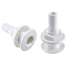 lot 18299 image: 2 Pack Marine Thru Hull Fitting 34 Inch White