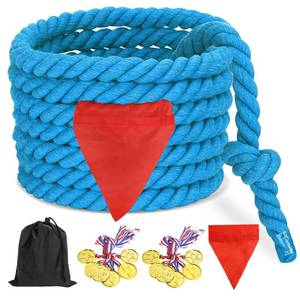 lot 19712 image: CWLAKON Outdoor Tug of War Rope 60ft Blue