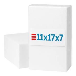 lot 19717 image: SilverlakeLLC EPS Foam Block 11 x 17 x 7 Inch 1 Lb Density Craft Foam