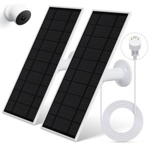 lot 19725 image: Loqdivr Solar Panel Charger for Google Nest Cam Battery 2 Pack IP65 Waterproof