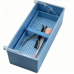 lot 19726 image: Xyiibu Nail Art Tool Sterilizer Tray with Strainer Portable Storage Box Blue