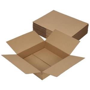 lot 19749 image: Hoikwo Large Thin Brown Shipping Boxes 12x12x3 Set of 15
