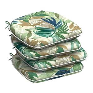 lot 19750 image: DYTXIII Outdoor Chair Cushions with Ties 17 x 16 Inch Lush Leaf Green