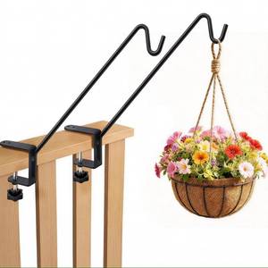 lot 20259 image: GESTONE Deck Railing Plant Hanger 11 Inch 2 PCS