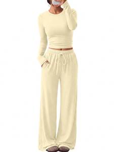 lot 20277 image: Trendy Queen Womens 2 Piece Long Sleeve Lounge Set with Pockets Fall 2026 Medium