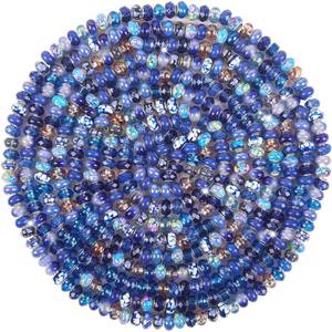 lot 20290 image: ZYEHXED Large Hole Beads 200 Pcs Dark Blue European Spacer Beads 0.2 In Hole