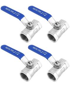 lot 20312 image: QWORK Stainless Steel Ball Valve 34 NPT Female, 4 Pack