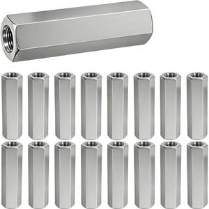 lot 20313 image: Luyostik Metric Hex Coupling Nuts 304 Stainless Steel M10 x 1.5 16 Pcs